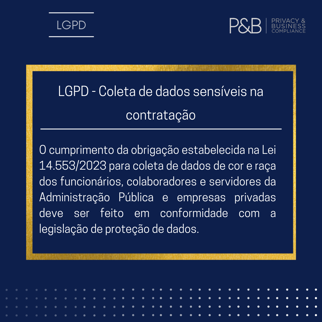 LGPD - Coleta de dados sensíveis na contratação