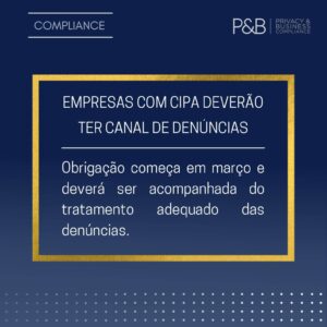 EMPRESAS COM CIPA SÃO OBRIGADAS A TER CANAIS DE DENÚNCIA A PARTIR DE MARÇO