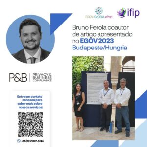Bruno Ferola coautor de artigo apresentado no EGOV 2023 Budapeste/Hungria